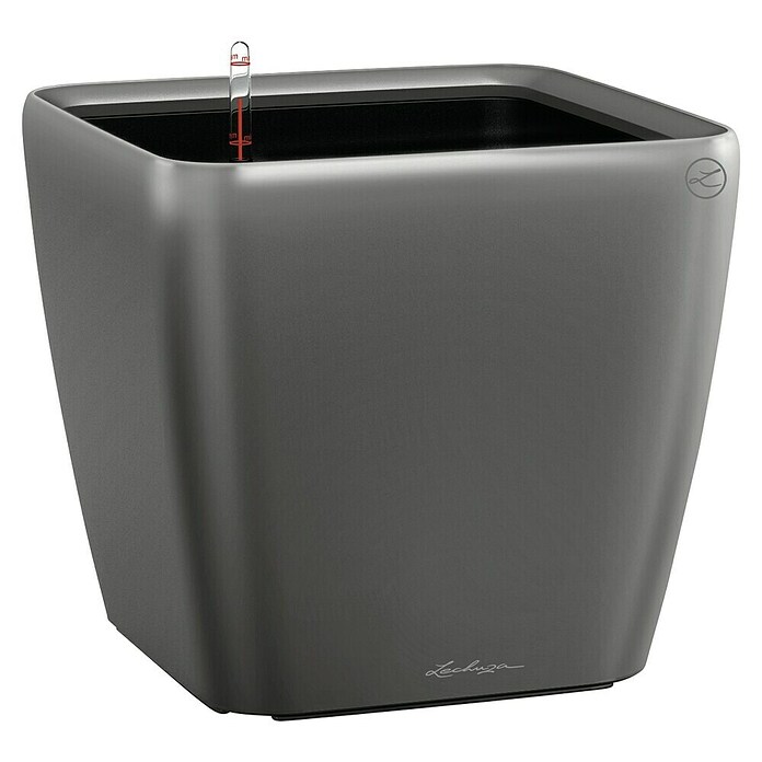 Lechuza Pflanzkasten Quadro Premium (Außenmaß (L x B x H): 35,5 x 35,5 x 32,5 cm, Kunststoff, Grau) | BAUHAUS