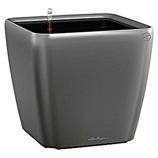 Lechuza Pflanzkasten Quadro Premium (Außenmaß (L x B x H): 35,5 x 35,5 x 32,5 cm, Kunststoff, Grau)