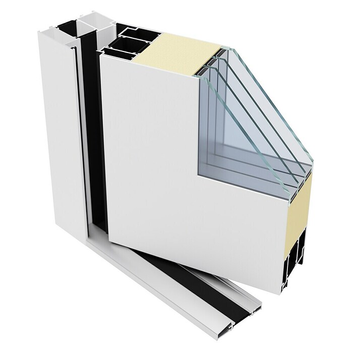 FM Türen Haustür FM90-51 (110 x 210 cm, DIN Anschlag: Links, Weiß) | BAUHAUS