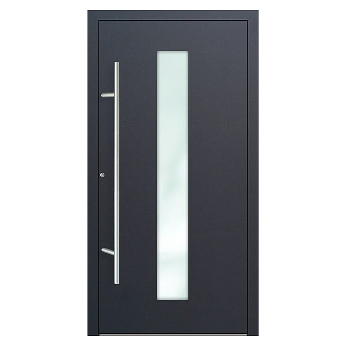 FM Türen Haustür FM90-51 (110 x 210 cm, DIN Anschlag: Links, Anthrazit) | BAUHAUS