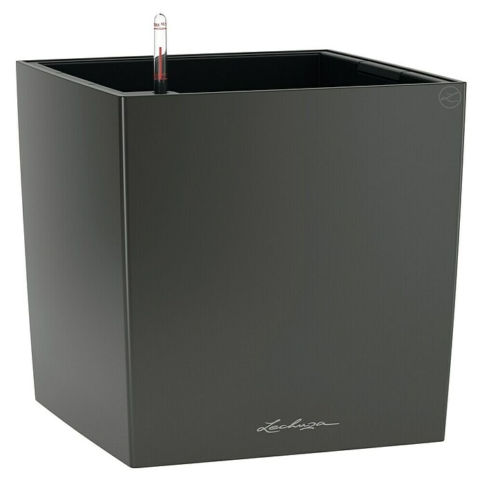 Lechuza Cube Pflanzkübel eckig Cube Premium (Außenmaß (L x B x H): 39 x 39 x 40 cm, Kunststoff, Grau) | BAUHAUS