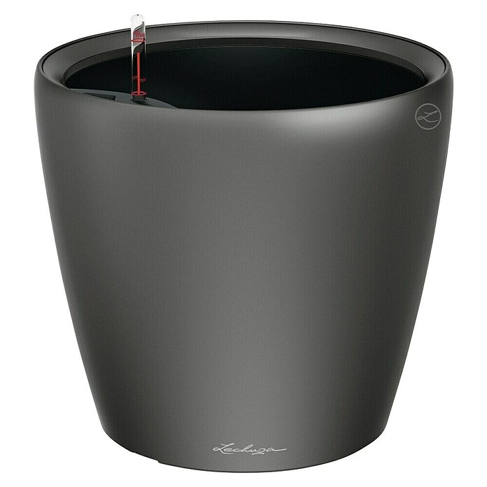 Lechuza Classico Pflanztopf Premium LS (Außenmaß (Ø x H): 22 x 20 cm, Kunststoff, Anthrazit Metallic) | BAUHAUS