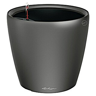 Lechuza Classico Pflanztopf Premium LS (Außenmaß (Ø x H): 22 x 20 cm, Kunststoff, Anthrazit Metallic)