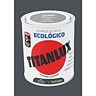 Titanlux Esmalte de color Eco (Gris medio, Satinado, 750 ml, Base de agua)