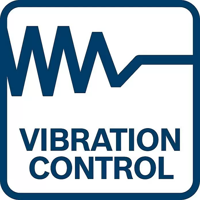 Bosch Professional AMPShare 18V Sierra de sable de batería GSA 18V-32 - 18 V, Sin batería, 0 /min - 2.500 /min, Maleta - Logotipo cuadrado azul con gráfico de onda y el texto 'VIBRATION CONTROL' que indica tecnología antivibración.