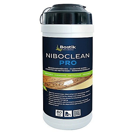 Bostik Feuchte Reinigungstücher Niboclean Pro (Gesamtstückzahl: 80 Stk.)