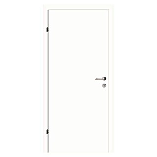 Zimmertür CPL Weiß (B x H: 85 x 203 cm, DIN Anschlag: Links, Weiß, Mittellage: Röhrenspan, Oberfläche: CPL)