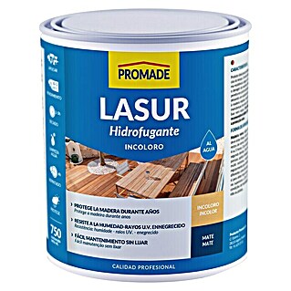 Protección para madera Lasur al agua (Incoloro, 750 ml, Mate)