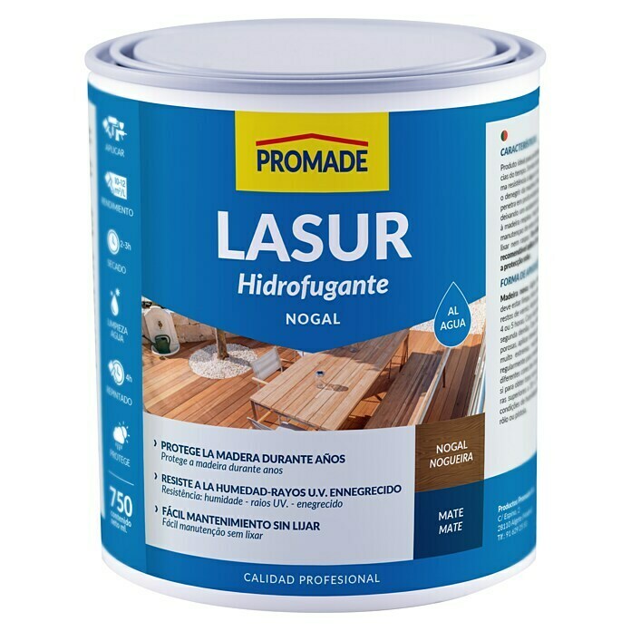 V33 Protección para madera Lasur exterior Agua-Protect (Incoloro, 750 ml,  Mate), BAUHAUS