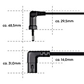 Hama Netzkabel 90° gewinkelt Doppelnut C7 (Schwarz, Länge: 3 m, Eurostecker, 2,5 A) | BAUHAUS