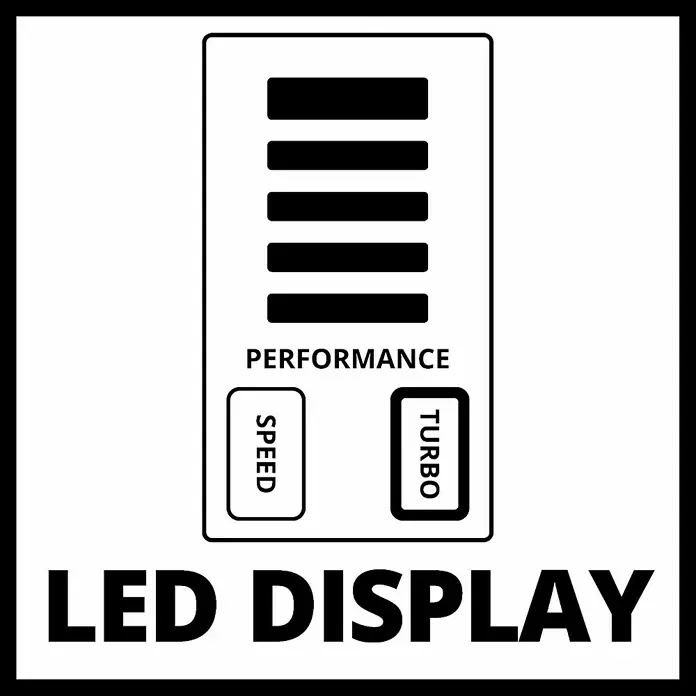 Einhell Soplador de hojas de batería TP-LB 18/200 LI - 18 V, 1 batería, Velocidad de soplado: 200 km/h, Potencia de soplado: 670 m³/min - Pantalla LED que muestra los ajustes de rendimiento, velocidad y modo turbo. Diseño compacto para un fácil seguimiento.