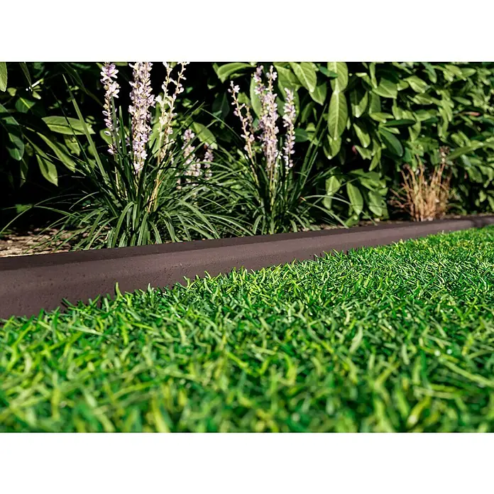 EHL Tiefbordstein - 100 x 25 x 8 cm, Grau, Beton - Rasenkante aus recyceltem Kunststoff fügt sich nahtlos in jeden Garten ein. Die braune Beetumrandung ist langlebig und witterungsbeständig.