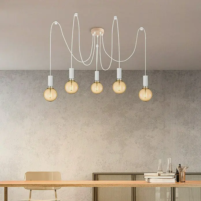 Home Sweet Home Lampenbaldachin - 5-fach, Holz Hellbraun, Holz, 12 cm - Diese moderne Pendelleuchte mit fünf Glühbirnen sorgt für eine stilvolle Beleuchtung in jedem Raum. Das minimalistische Design passt perfekt zu verschiedenen Einrichtungsstilen.