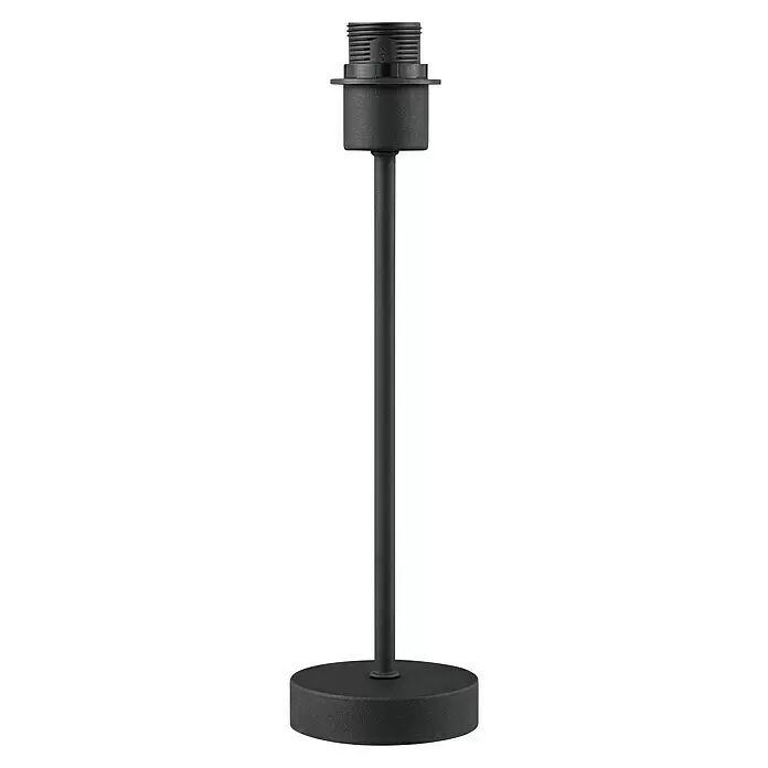 Home Sweet Home Lampenfuß Single 37 - 10 W, Höhe: 36,5 cm, Schwarz, Edelstahl, E27 - Schwarzer Metall-Tischlampenfuß mit E27-Fassung.