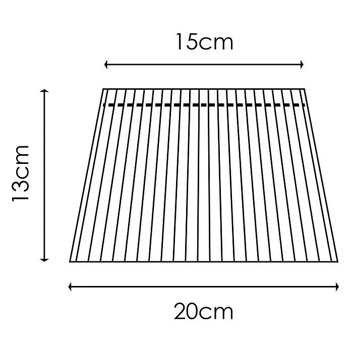 Home Sweet Home Lampenschirm Lamini - Weiß, E27, 20 x 15 x 13 cm - Plissierter, konischer Lampenschirm: 15cm oben, 20cm unten, 13cm hoch.