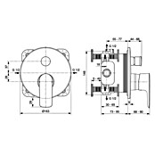 Ideal Standard Connect Air UP-Badewannenarmatur (Chrom, Glänzend)