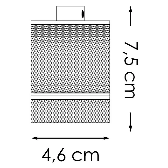 Home Sweet Home Lampenfassung - E27, Weiß, Metall, Ø x H: 4,6 x 7,5 cm - Filterelement mit dreieckigem Gittermuster, 7,5 cm hoch und 4,6 cm breit.