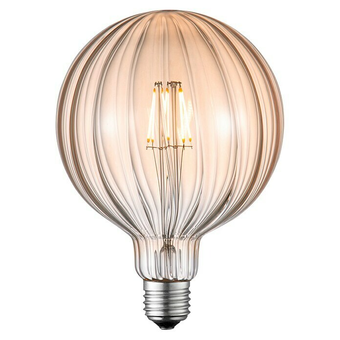 Home Sweet Home LED-Lampe Filament Classic Vintage Globe-Form gestreift (E27, Dimmbar, Warmweiß, 400 lm, 4 W) | BAUHAUS