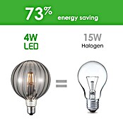 Home Sweet Home LED-Lampe Filament Classic Vintage Globe-Form gestreift (E27, Dimmbar, Warmweiß, 140 lm, 4 W) | BAUHAUS