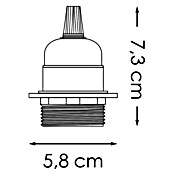 Home Sweet Home Lampenfassung (E27, Schwarz, Kunststoff, Ø x H: 5,8 x 7,3 cm) | BAUHAUS