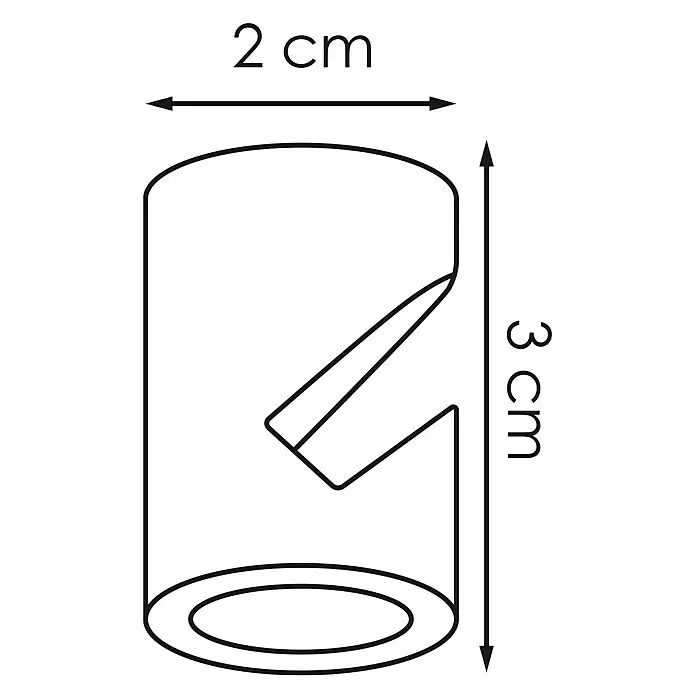 Home Sweet Home Deckenhaken - Schwarz, Kunststoff, Ø x H: 2 x 3 cm - Zylindrischer Gegenstand mit schrägem Ausschnitt, 2 cm Durchmesser, 3 cm hoch.