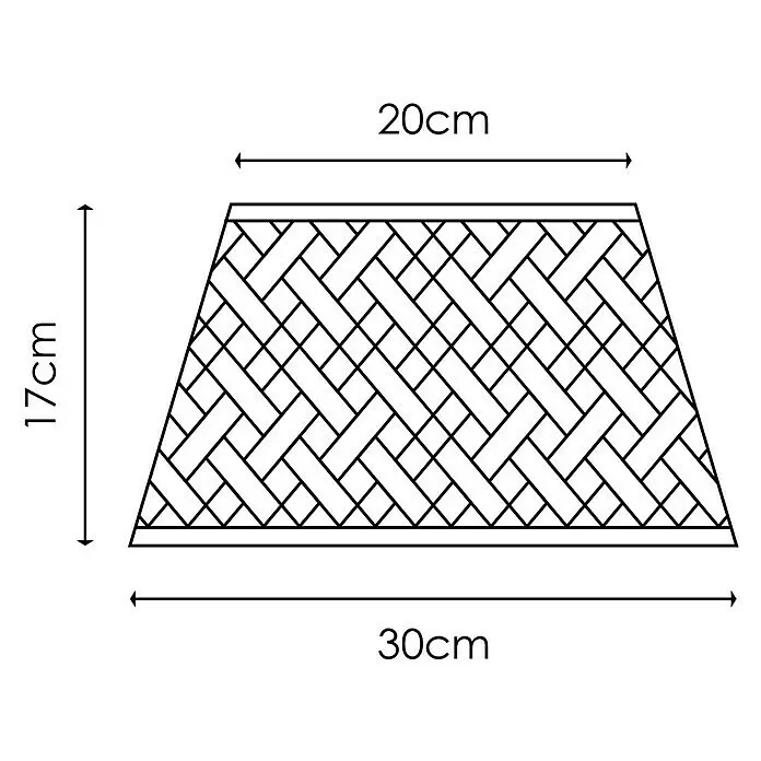 Home Sweet Home Lampenschirm Bamboo - L x B x H: 30 x 20 x 17 cm, Bambus, E27 - Konischer Lampenschirm mit geflochtenem Muster, oben 20cm, unten 30cm, 17cm hoch.