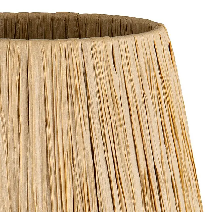Home Sweet Home Lampenschirm SeegrasL x B x H: 20 x 15 x 13 cm, Seegras, E27 - Detailaufnahme eines Lampenschirms mit Fransen aus natürlichem Material.