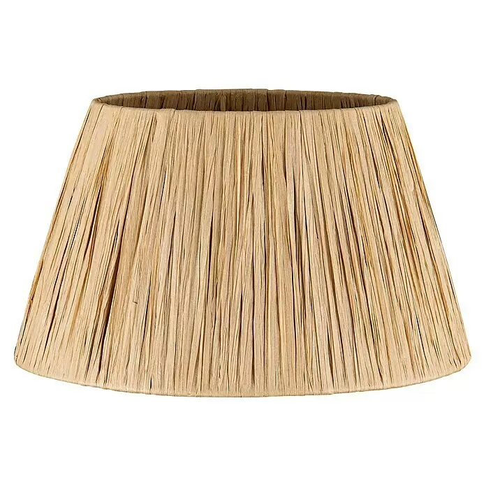 Home Sweet Home Lampenschirm Seegras - L x B x H: 30 x 20 x 17 cm, Seegras, E27 - Naturbeiger Raffia-Lampenschirm mit texturierter, gefalteter Oberfläche.