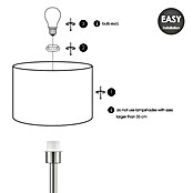 Home Sweet Home Lampenfuß Charge 39 (10 W, Höhe: 39 cm, Silber, Edelstahl, E27) | BAUHAUS