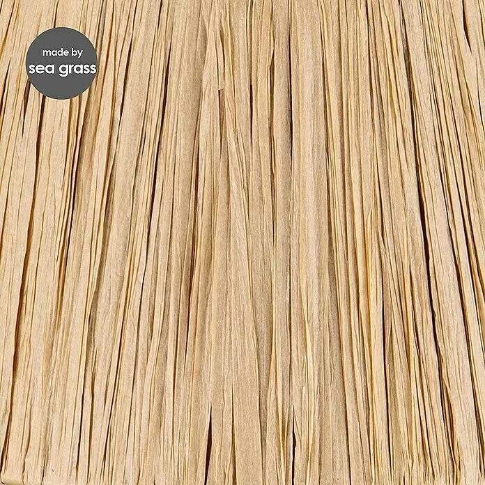 Home Sweet Home Lampenschirm Seegras - L x B x H: 20 x 15 x 13 cm, Seegras, E27 - Naturbelassene beigefarbene Seegras-Textur mit vertikalen Fasern.