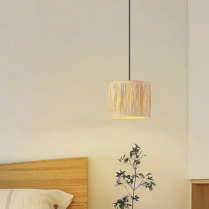 Home Sweet Home Lampenschirm Seegras - E27, 20 x 17 cm - Elegante Hängelampe mit einem Lampenschirm aus natürlichen Fasern, die warmes Licht spendet und eine gemütliche Atmosphäre schafft.