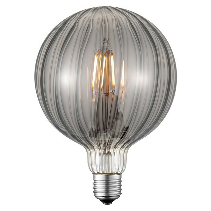 Home Sweet Home LED-Lampe Filament Classic Vintage Globe-Form gestreift (E27, Dimmbar, Warmweiß, 140 lm, 4 W) | BAUHAUS