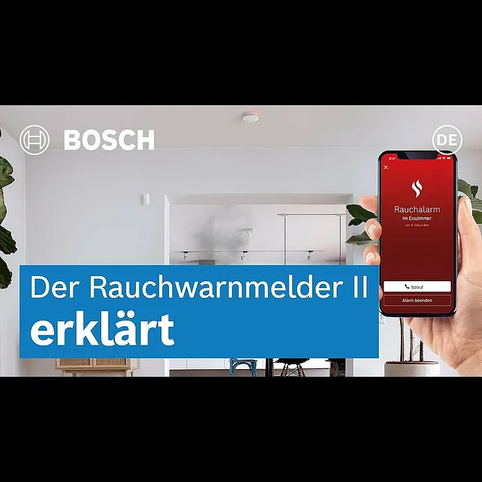 Bosch Smart Home Rauchwarnmelder II - Alarmsignal: 85 dB - Der Rauchwarnmelder II erklrt | Bosch Smart Home