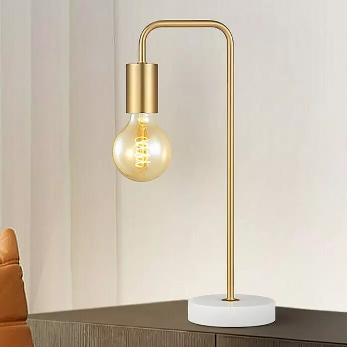 Deko-Tischleuchte Noble10 W, L x B x H: 20,3 x 40 x 20,3 cm, Gold