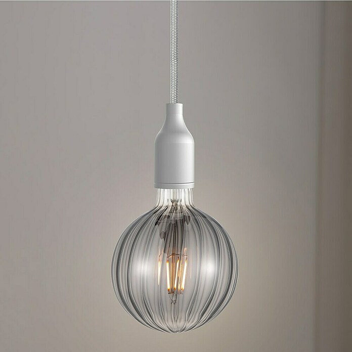 Home Sweet Home LED-Lampe Filament Classic Vintage Globe-Form gestreift (E27, Dimmbar, Warmweiß, 140 lm, 4 W) | BAUHAUS