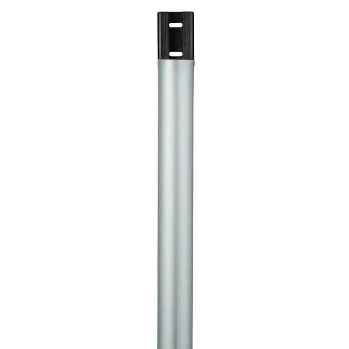Hama Kabelkanal - 1,1 m x 33 mm x 18 mm, Aluminium - Silberfarbene Aluminium-Stützstange mit schwarzem Oberteil und zwei waagerechten Schlitzen.
