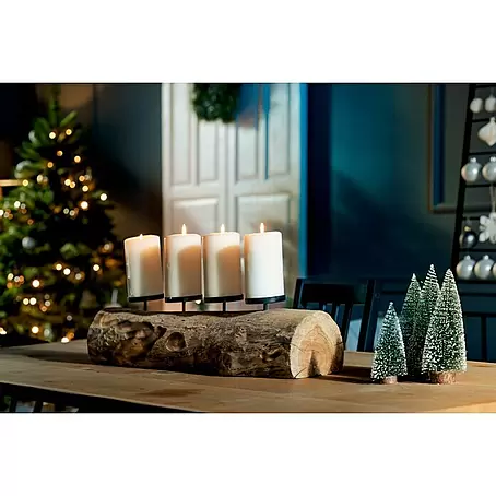 Adventskranz Baumstamm