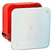 Račvasta kutija za šuplje zidove (100 x 107 mm, S poklopcem, Bijela/narančasta, 1 kom)