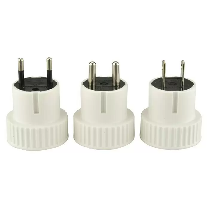Voltomat Reisestecker-Set 3-teilig - 3 Länderadapter - Vorderansicht