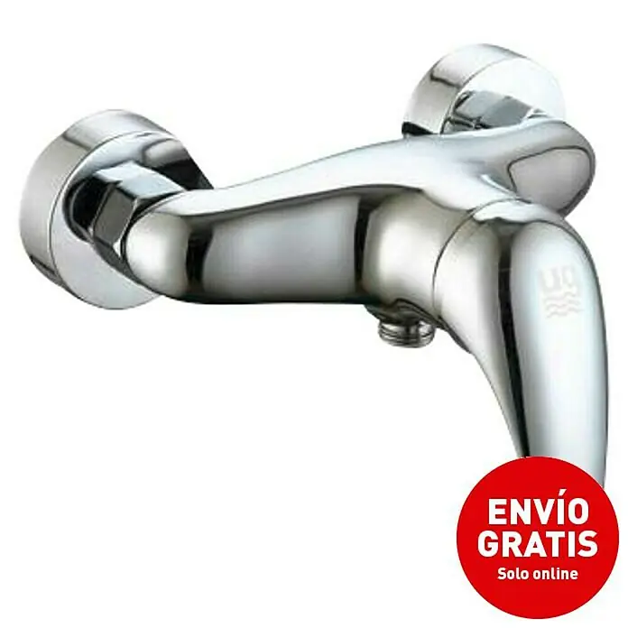 Universal de Grifería Tamesis Grifo monomando de ducha - Cromo, Resplandeciente - Grifo cromado brillante con un diseño elegante para baño o cocina.
