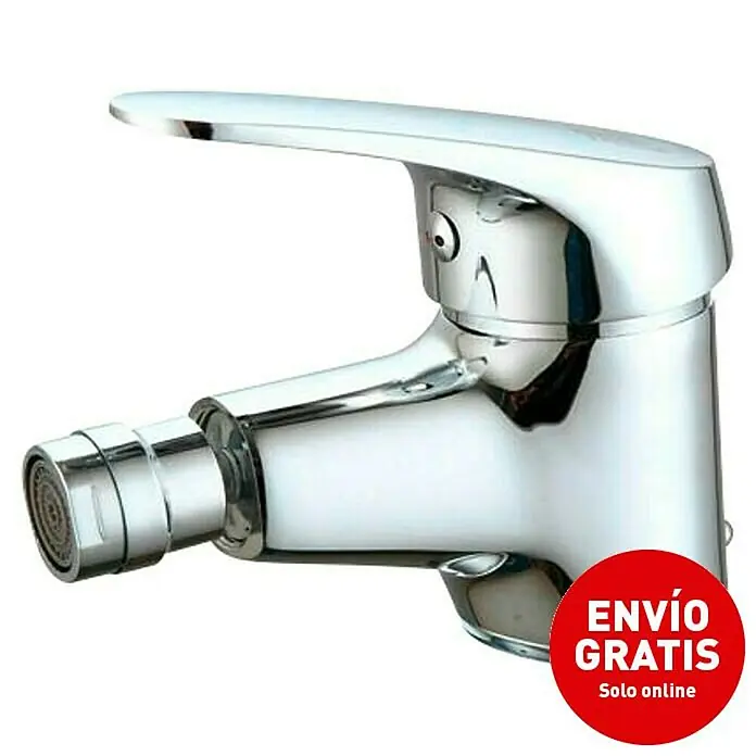 Universal de Grifería Han Grifo monomando de bidé - Cromo, Brillante - Un mezclador de bidé cromado brillante con una maneta elegante, que destaca por su diseño limpio y alta funcionalidad.