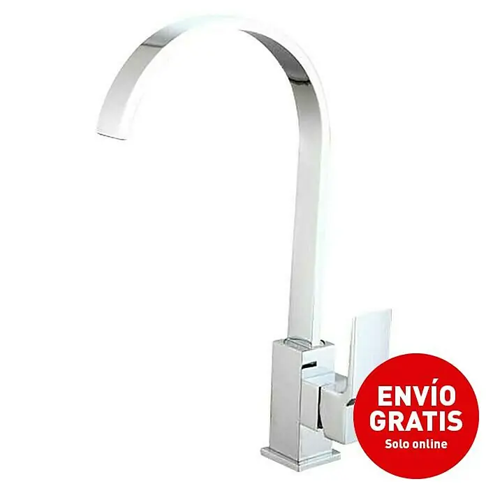 Universal de Grifería Grifo de cocina Acre - Cromo, Brillante - Grifo cromado moderno, perfecto para cualquier baño. Este grifo presenta un diseño elegante y una alta calidad de fabricación.