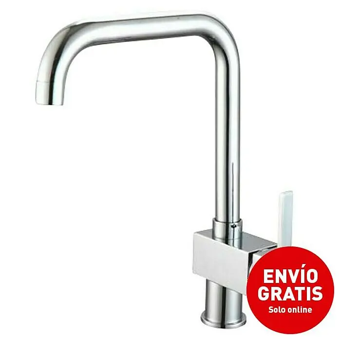 Universal de Grifería Grifo de cocina Kasai - Cromo, Brillante - Grifo de cocina o baño cromado cuadrado moderno, disponible con envío en línea gratuito.