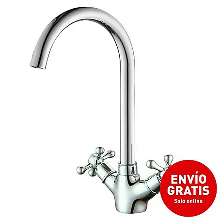Universal de Grifería Classica Grifo de lavabo caño alto bimando
