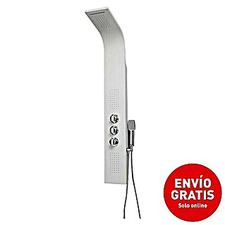Universal de Grifería Panel de ducha de hidromasaje A-7304 (Altura: 140 cm, Con grifo termostático, Blanco)