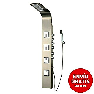 Universal de Grifería Panel de ducha de hidromasaje Ibiza (Altura: 160 cm, Con grifo monomando, Plata)