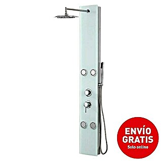 Universal de Grifería Panel de ducha de hidromasaje Cadiz (Altura: 150 cm, Con grifo monomando, Blanco)