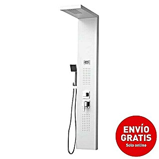 Universal de Grifería Panel de ducha de hidromasaje A-9127 (Altura: 140 cm, Con pantalla LCD, Blanco)