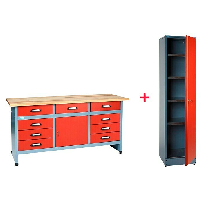Küpper workbench 12380, 9 drawers, 1 door