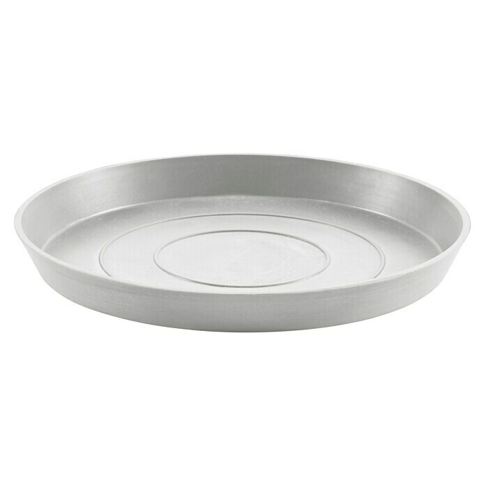 Ecopots Amsterdam Blumentopf-Untersetzer (Außenmaß (Ø x H): 36,5 x 3,5 cm, Kunststoff, Weiß Grau) | BAUHAUS